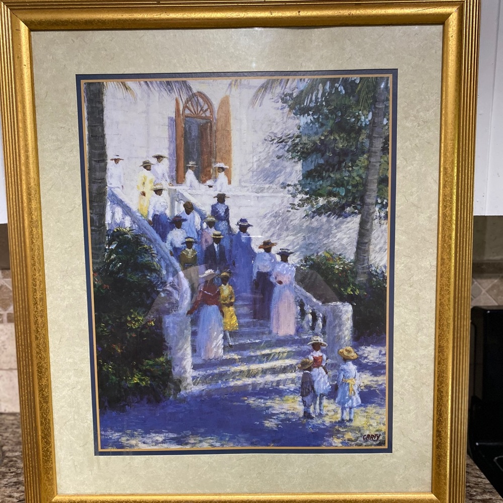 Vintage Gold Framed Home Interior Picture